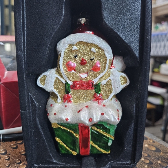 Christopher Radko Gingerbread Man Christmas Ornament L👀K Sparkle Bright - Picture 2 of 15